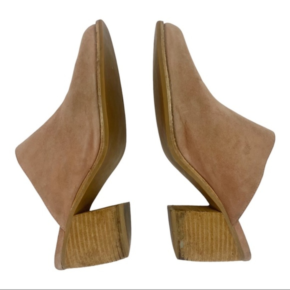 Jeffrey Campbell Favela 2 Suede Block Heel Mules Clogs Dusky Pink Size 9.5 - Picture 5 of 13